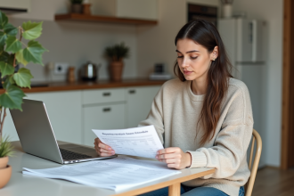 Jeune femme en train de revoir un plan de remboursement immobilier