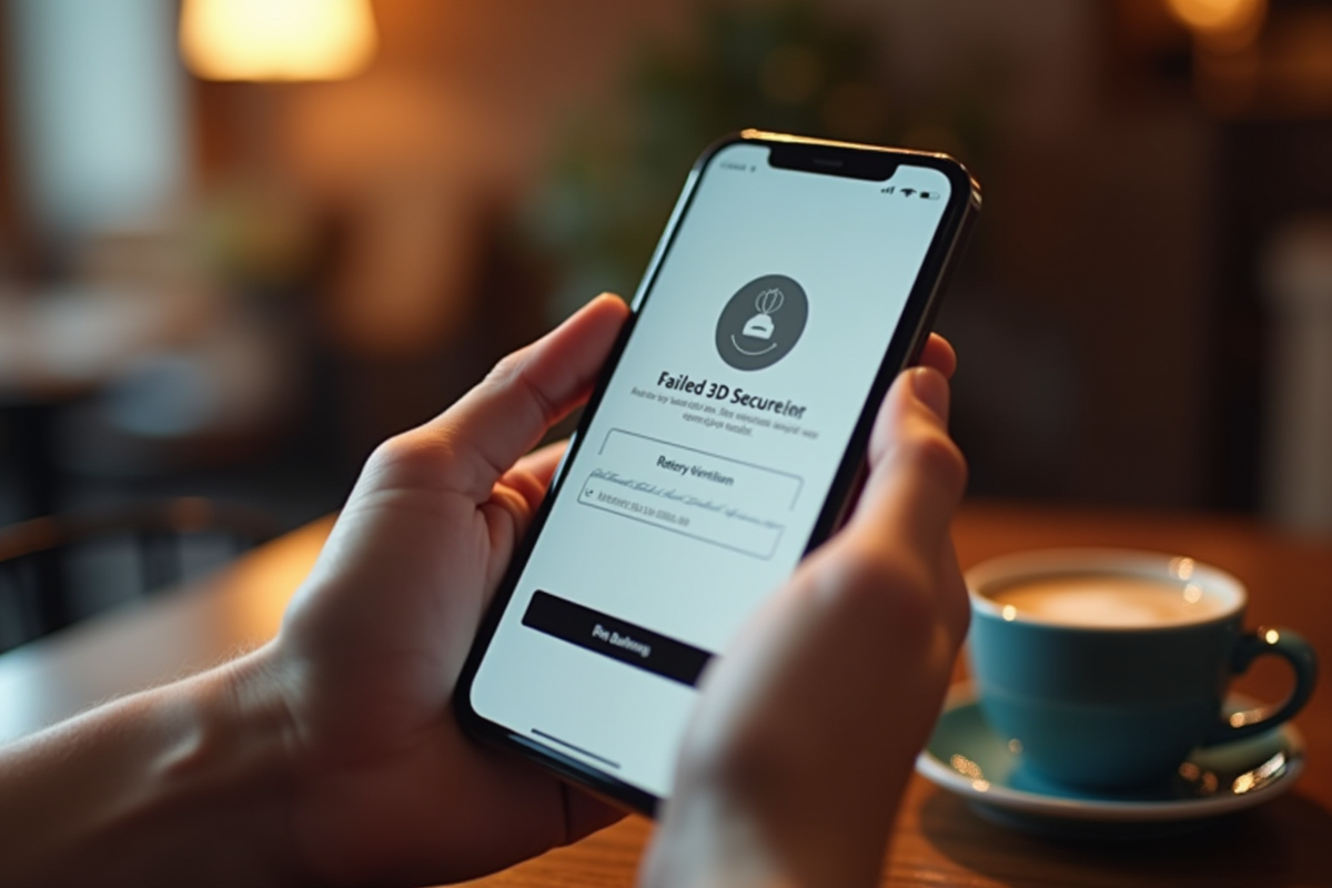 Smartphone montrant un message d