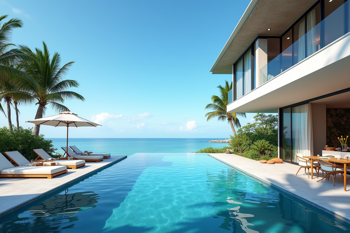Villa de luxe avec piscine privée et vue sur la plage